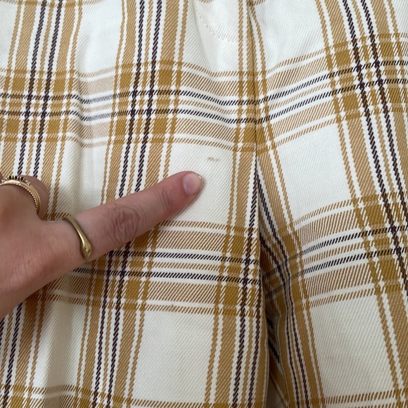 Sézane Yellow Ocre Plaid Martin Pants - Picture 4 of 7